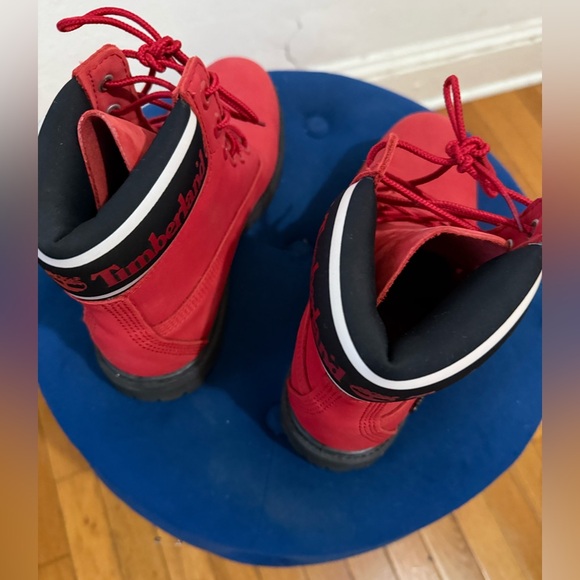 Timberland Premium Red Nubuck Boots 8 - Picture 3 of 4
